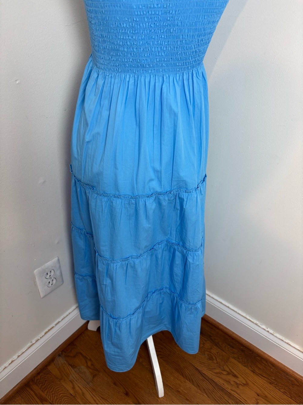 Quince 100% Organic Cotton Poplin Midi Dress In Cornflower Blue Size Small NWT - Picture 9 of 14